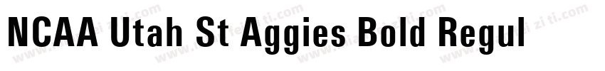 NCAA Utah St Aggies Bold Regular字体转换